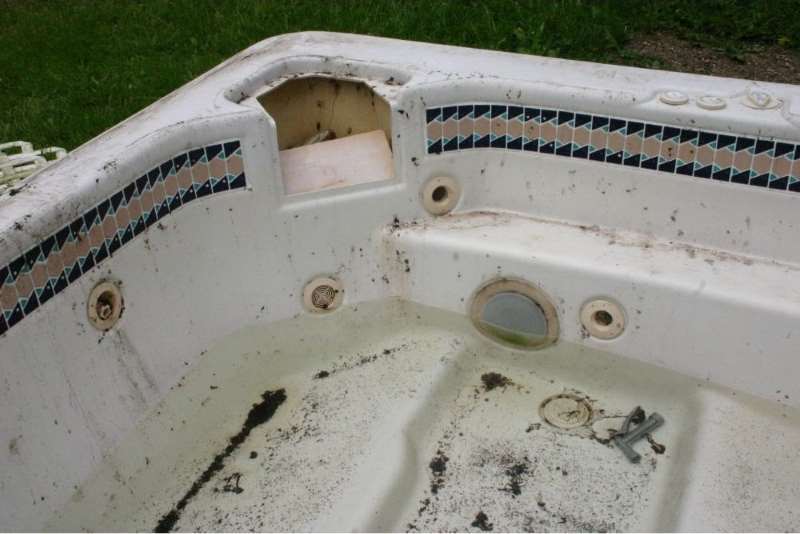 old hot tub for disposal